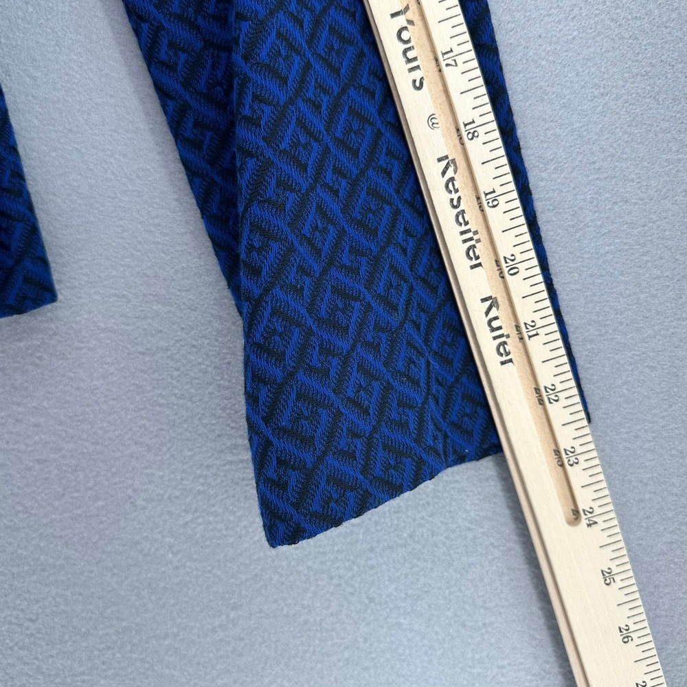 VTG Pendleton Royal Midnight Blue Geometric Blazer Jacket Virgin Wool 10P USA - Picture 6 of 8